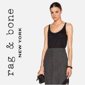 Rag & Bone Jane Cami Tank Top in Black, size Large
